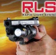 The RLS Gun Light clips on your belt. No holder needed.